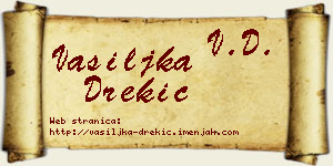 Vasiljka Drekić vizit kartica